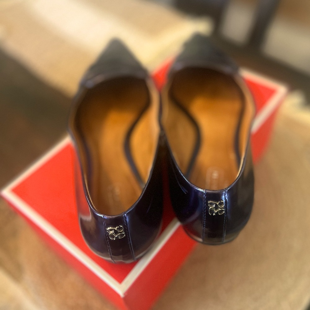 COACH Tabitha metallic flats in the color blue